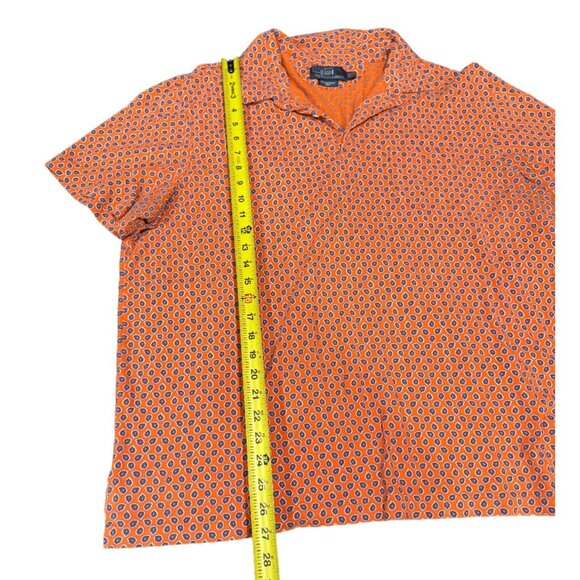 Men's Polo Ralph Lauren Featherweight Mesh Polo Shirt Orange Geometric XXL |P1 - Picture 3 of 5